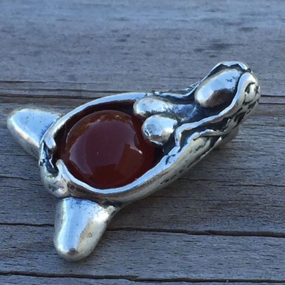 Goddess of Abundance Pendant .925 Sterling Silver w/ genuine Carnelian gem USA - Picture 8 of 13